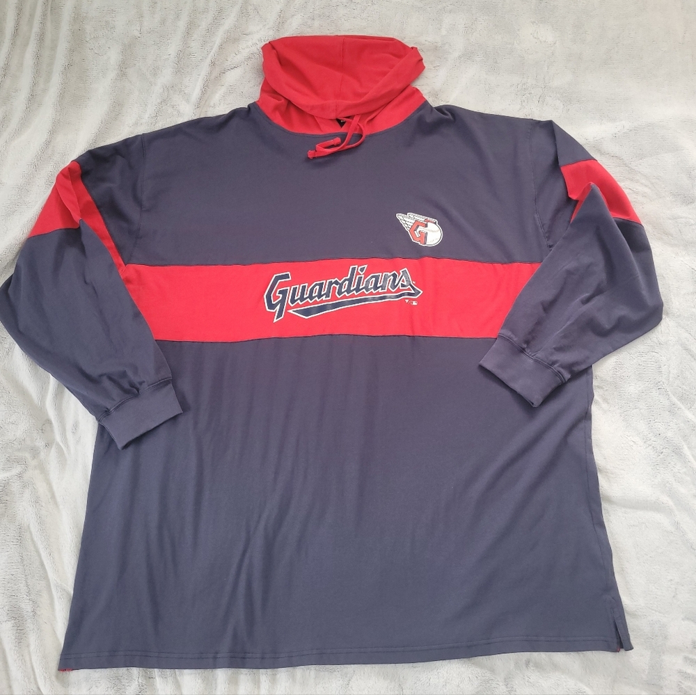 Fanatics Cleveland Guardians Mens 5XL Rugby Hoodie Soft 100% Cotton MLB Baseball
